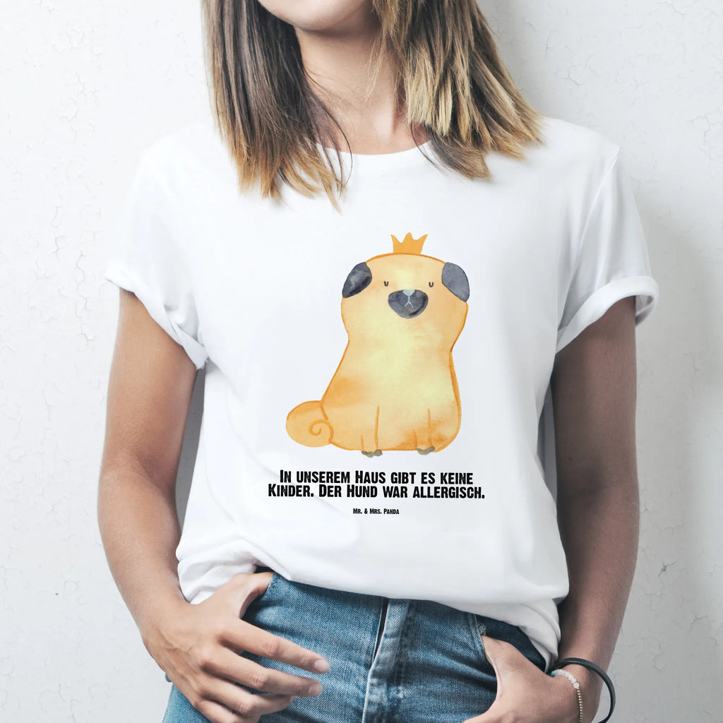 Rozmiar L Personalizowana koszulka mops korona Bedrucken, Wunschtext, Männer, T-Shirt mit Aufruck, Frauen, T-Shirt mit Namen, T-Shirt Personalisiert, Hund, Hundemotiv, Haustier, Hunderasse, Tierliebhaber, Hundebesitzer, Sprüche, lustig, Hundebesitzer. Spruch, kinderlos, allergisch, Hausregel, Mops