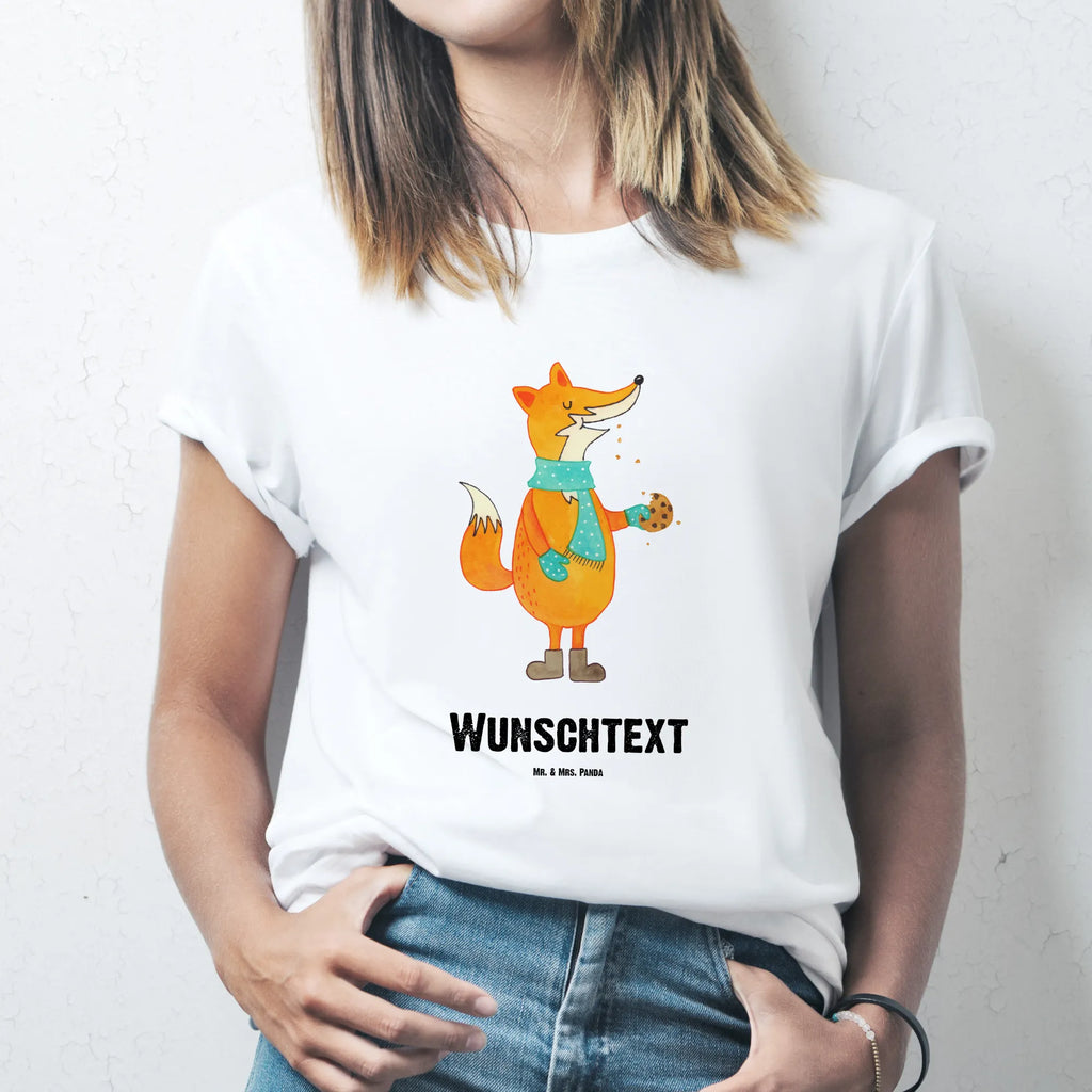 Personalisiertes T-Shirt Fuchs Keks Wunschtext, T-Shirt mit Aufruck, T-Shirt mit Namen, T-Shirt Personalisiert, Bedrucken, Fuchs, Kekse, Küche Deko, Winter, Weihnachtszeit, Backen Spruch, Plätzchen, Füchse, Liebe
