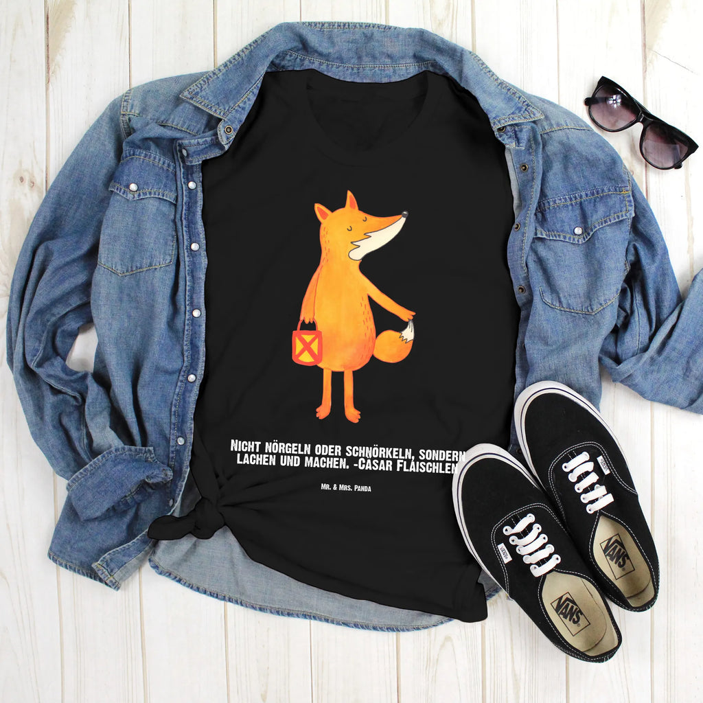 Personalised T-Shirt Fox Lantern T-Shirt mit Aufruck, Bedrucken, Wunschtext, T-Shirt mit Namen, T-Shirt Personalisiert, Fuchs, Spruch Trösten, Cäsar Otto Hugo Flaischlen, Sankt Martin, Füchse, Laternenumzug, Aufmuntern, Laterne, Liebeskummer Spruch