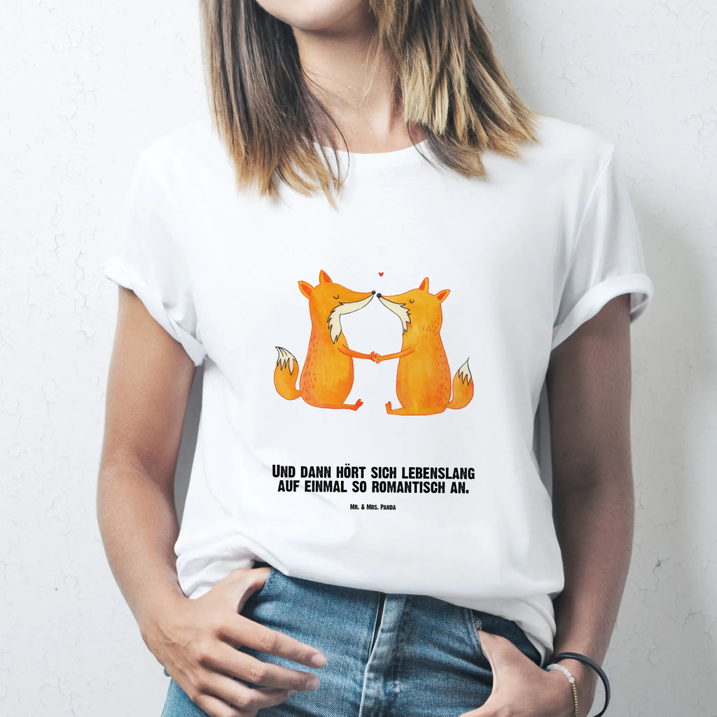 Personalised T-Shirt foxes Love T-Shirt mit Namen, Wunschtext, Bedrucken, T-Shirt Personalisiert, T-Shirt mit Aufruck, Fuchs, Fox, Paar, Liebesbeweis, Partner, Ehe, Verlobte, Ehemann, Liebespaar, Ehefrau, Füchse, Freundin, Liebe, Freund