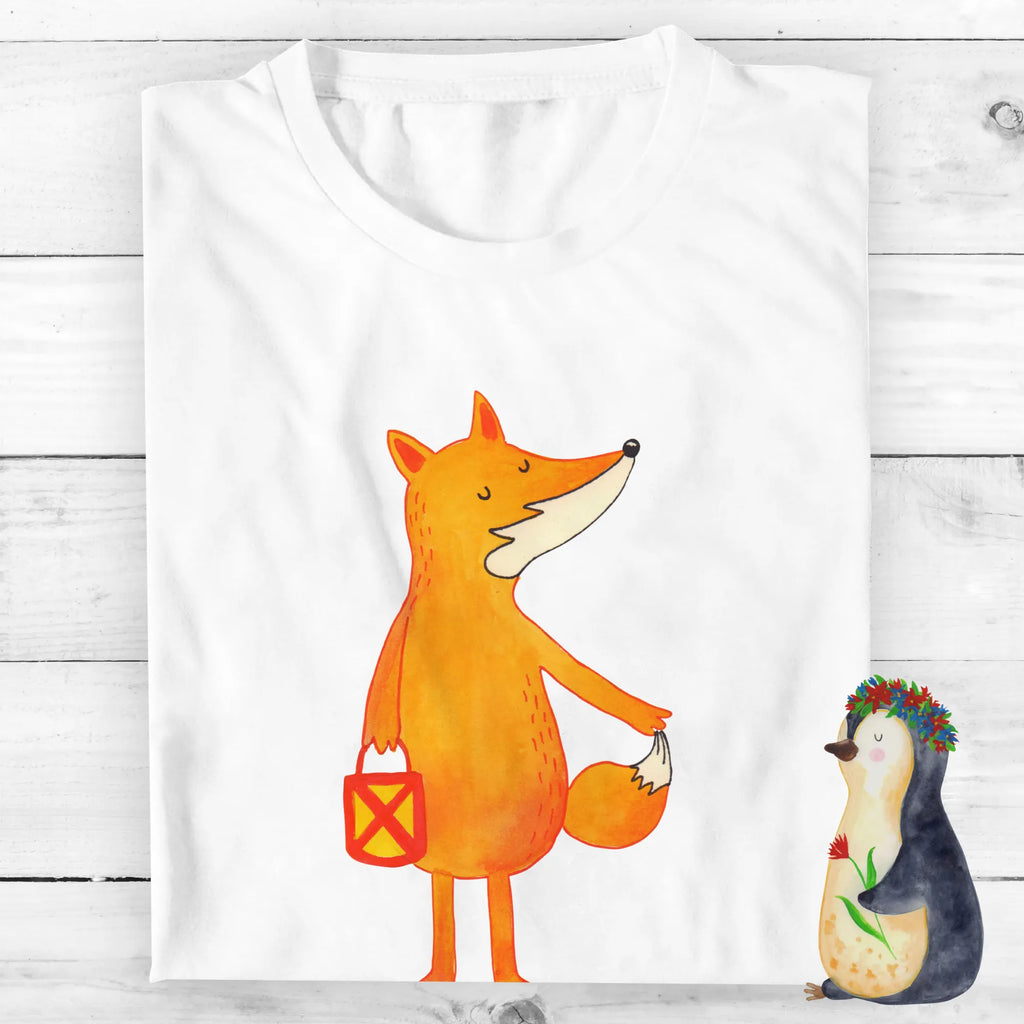 Personalised T-Shirt Fox Lantern T-Shirt mit Aufruck, Bedrucken, Wunschtext, T-Shirt mit Namen, T-Shirt Personalisiert, Fuchs, Spruch Trösten, Cäsar Otto Hugo Flaischlen, Sankt Martin, Füchse, Laternenumzug, Aufmuntern, Laterne, Liebeskummer Spruch