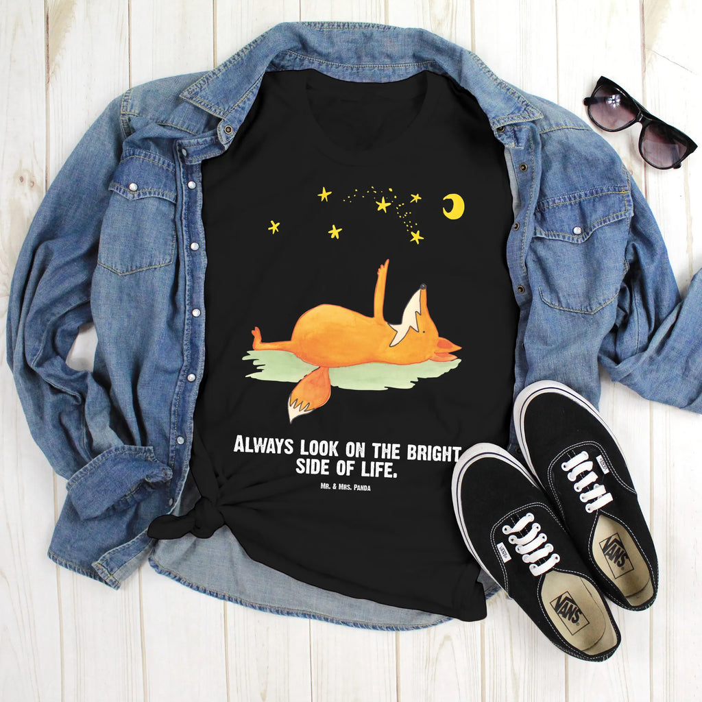 Rozmiar L Personalizowana koszulka lis Gwiazdy Wunschtext, T-Shirt mit Aufruck, T-Shirt mit Namen, Bedrucken, T-Shirt Personalisiert, Fuchs, Spruch schön, Tröstende Worte, Romantik, Always Look On The Bright Side Of Life, Füchse, Spruch Positiv