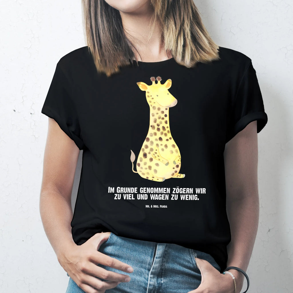Personalised T-Shirt giraffe Satisfied Bedrucken, T-Shirt mit Aufruck, T-Shirt Personalisiert, Wunschtext, T-Shirt mit Namen, Wildtiere, Afrika, Zufrieden, Giraffe, Glück, Abenteuer