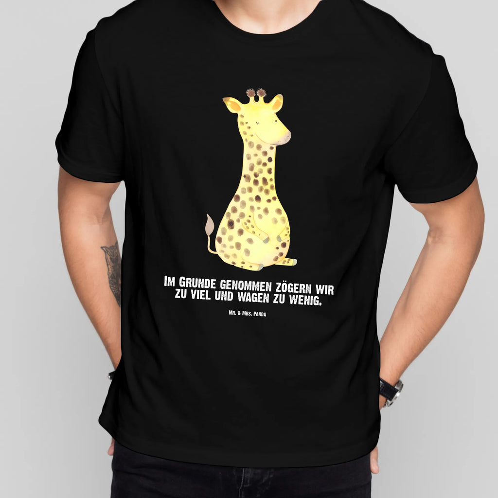 Personalised T-Shirt giraffe Satisfied Bedrucken, T-Shirt mit Aufruck, T-Shirt Personalisiert, Wunschtext, T-Shirt mit Namen, Wildtiere, Afrika, Zufrieden, Giraffe, Glück, Abenteuer