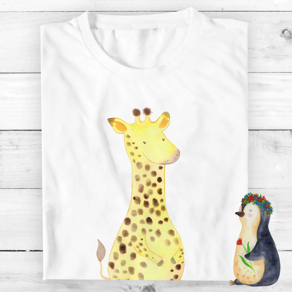 Personalised T-Shirt giraffe Satisfied Bedrucken, T-Shirt mit Aufruck, T-Shirt Personalisiert, Wunschtext, T-Shirt mit Namen, Wildtiere, Afrika, Zufrieden, Giraffe, Glück, Abenteuer