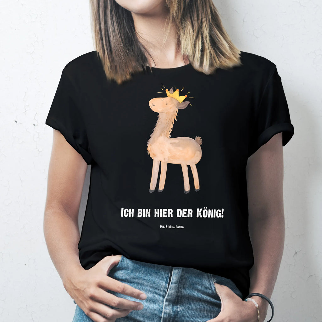 Personalisiertes T-Shirt Lama König T-Shirt mit Aufruck, T-Shirt mit Namen, Bedrucken, T-Shirt Personalisiert, Wunschtext, Alpaka, Lama, König, Freundin, Vorgesetzter, Abitur, Chef, Büro Kollege, Königin, Kollegin, Abi, Lamas, Mama, Papa