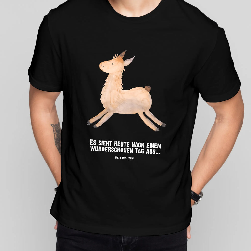 Personalisiertes T-Shirt Lama springend T-Shirt mit Namen, Wunschtext, T-Shirt mit Aufruck, T-Shirt Personalisiert, Bedrucken, Alpaka, Lama, Happy Day, Freundin, Liebeskummer, Abitur, Neustart, Guten Morgen, Fröhlich, Prüfung, Lamas, Start, Lieblingstag, Glück