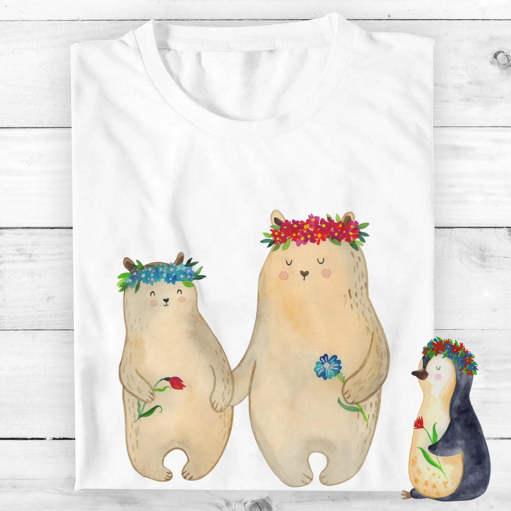 Personalised T-Shirt Bears with flower crown T-Shirt mit Aufruck, T-Shirt mit Namen, T-Shirt Personalisiert, Frauen, Männer, Familie, Vatertag, Muttertag, Bruder, Schwester, Mama, Papa, Oma, Opa, Vorbild, Kind, Bär, Mutti, Töchter, Geschenk Mama. Muttertag, Lieblingsmensch, Mami, weltbeste Mama, beste Mutter, Mutter, Lieblingsmama, Family, Bären, Kinder, Tochter