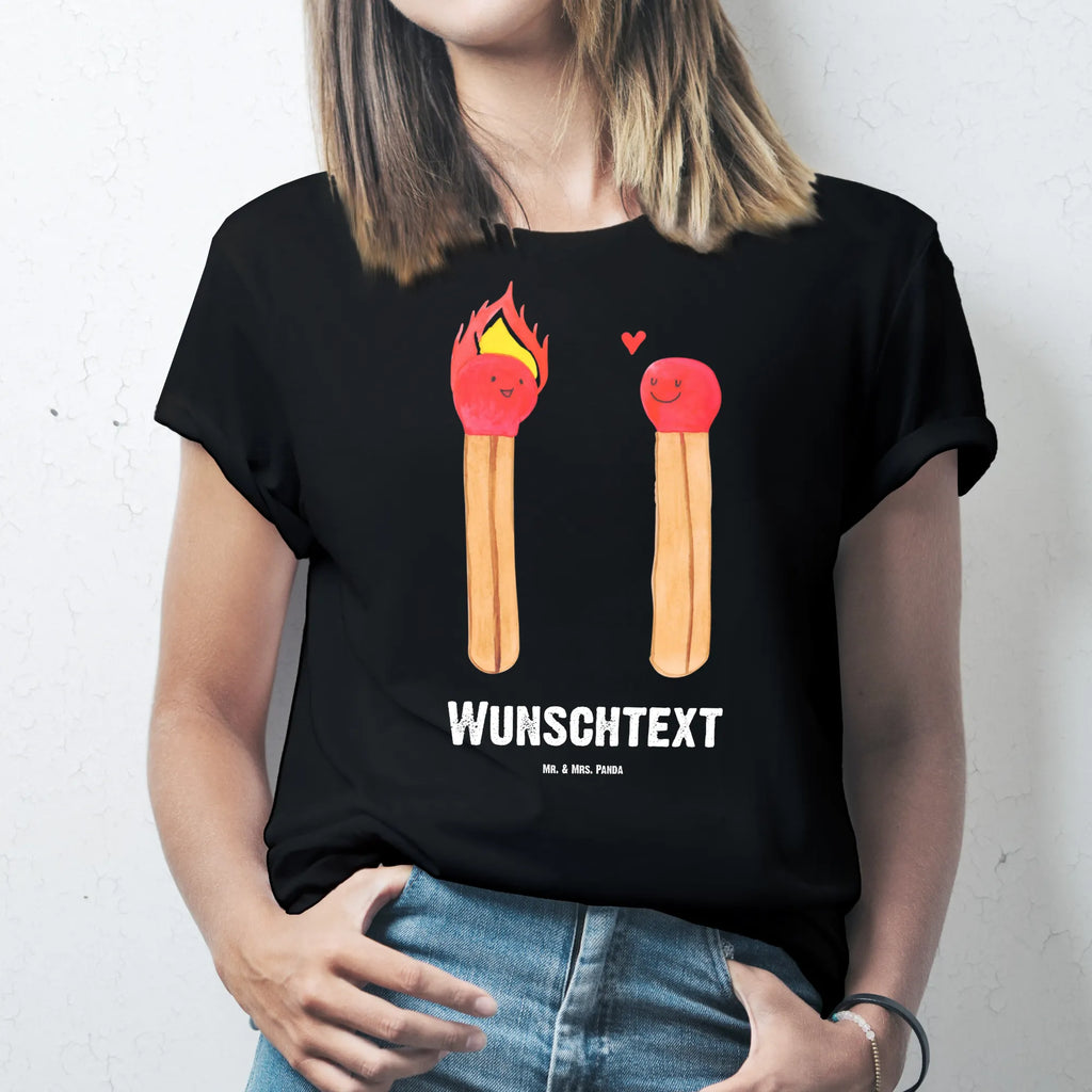 Personalised T-Shirt Matches T-Shirt mit Aufruck, T-Shirt Personalisiert, T-Shirt mit Namen, Bedrucken, Wunschtext, Freund, Jahrestag, Verlobung, Partner, Ehemann, Ehefrau, Freundin, Liebesgeschenk, Liebe, Heiraten, Heiratsantrag, Hocheitstag, Streichhölzer