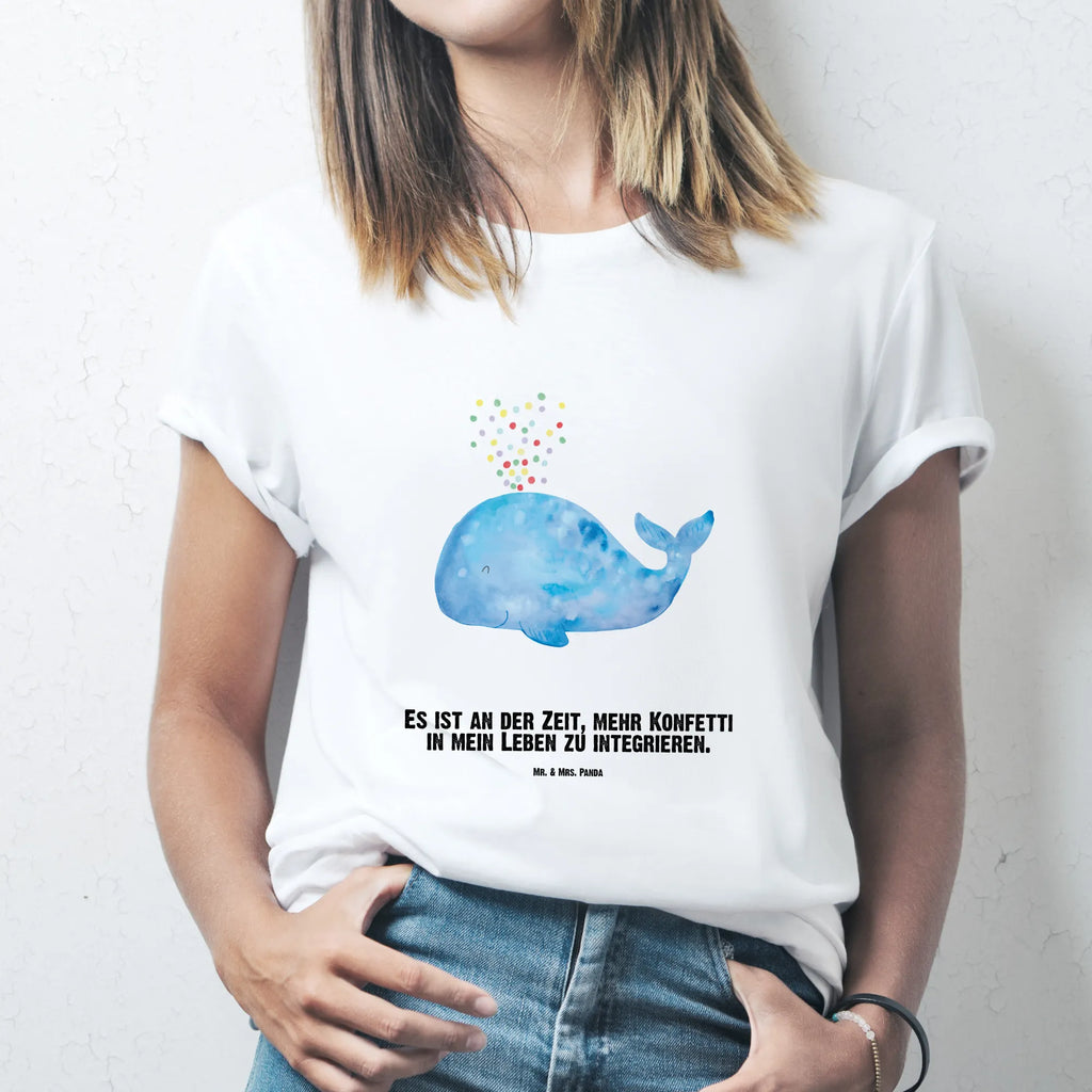 Personalised T-Shirt whale confetti T-Shirt mit Namen, Bedrucken, T-Shirt mit Aufruck, Wunschtext, T-Shirt Personalisiert, Meer, Urlaub, Meerestiere, Geburtstag, Trennung, Wale, Motivation, Diät, Abnehmen, Wal, Neustart, Neuanfang, Konfetti, Lebensabschnitt