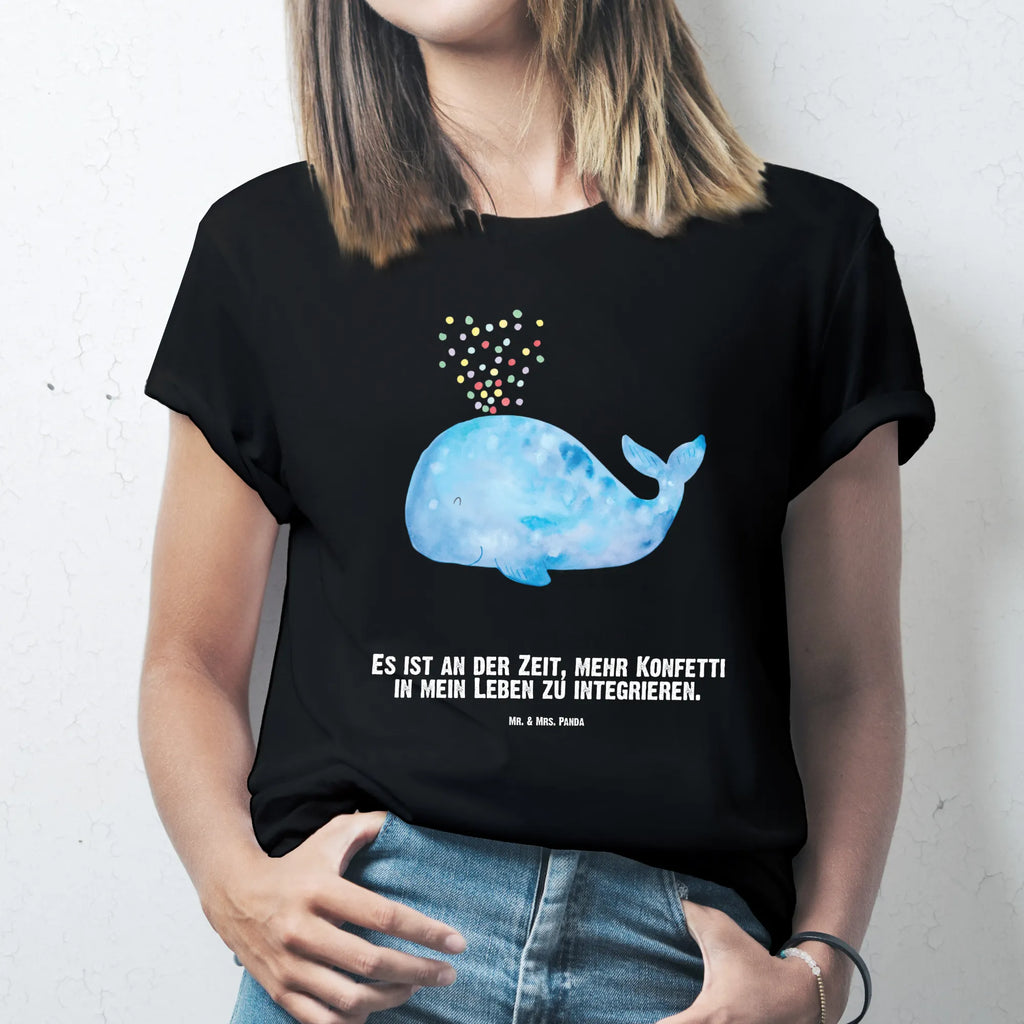 Personalised T-Shirt whale confetti T-Shirt mit Namen, Bedrucken, T-Shirt mit Aufruck, Wunschtext, T-Shirt Personalisiert, Meer, Urlaub, Meerestiere, Geburtstag, Trennung, Wale, Motivation, Diät, Abnehmen, Wal, Neustart, Neuanfang, Konfetti, Lebensabschnitt