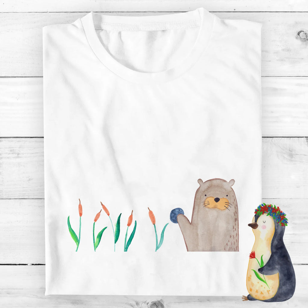 Personalisiertes T-Shirt Otter mit Stein T-Shirt mit Namen, T-Shirt mit Aufruck, T-Shirt Personalisiert, Bedrucken, Wunschtext, Fischotter, Seeotter, Otter, Otter Seeotter See Otter