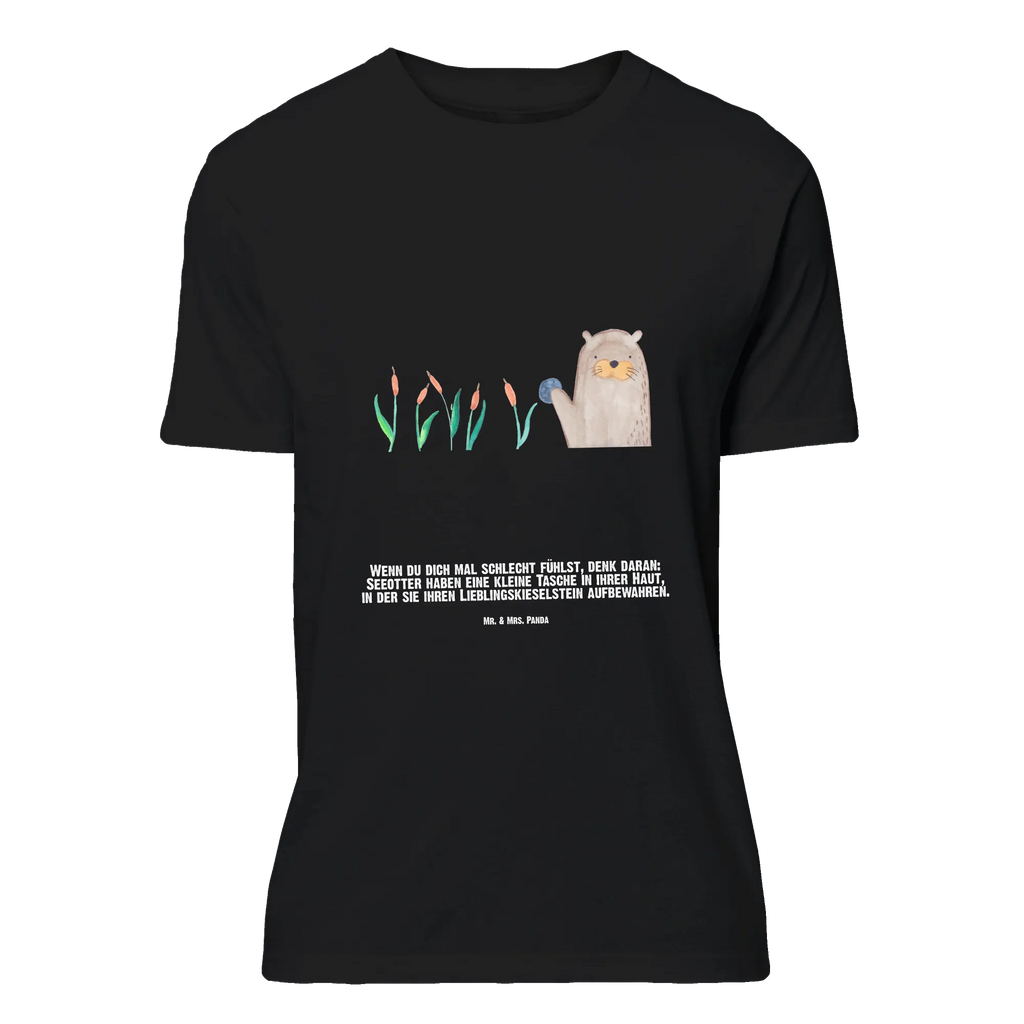Personalisiertes T-Shirt Otter mit Stein T-Shirt mit Namen, T-Shirt mit Aufruck, T-Shirt Personalisiert, Bedrucken, Wunschtext, Fischotter, Seeotter, Otter, Otter Seeotter See Otter
