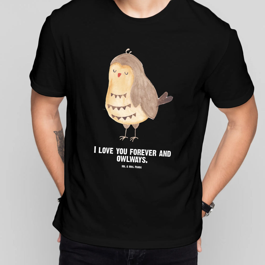 Rozmiar L Personalizowana koszulka sowa zadowolona Wunschtext, T-Shirt mit Aufruck, T-Shirt mit Namen, T-Shirt Personalisiert, Bedrucken, Eule, Romantisch, Geschenk Hochzeitstag, Wortspiel Lustig, Owl, Eule Spruch, Spruch schön, Eule Deko, Liebe Spruch
