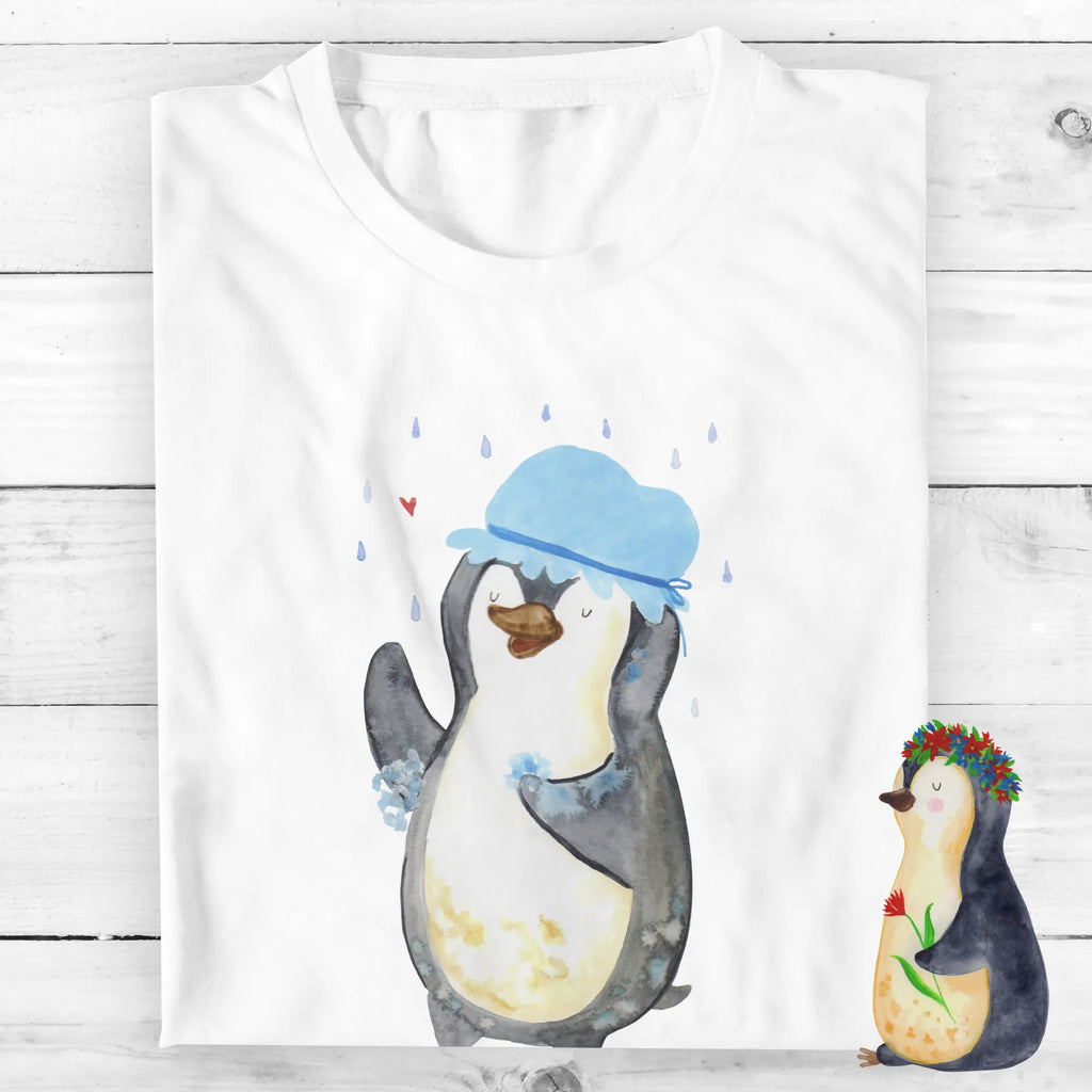 Personalisiertes T-Shirt Pinguin duscht T-Shirt Personalisiert, T-Shirt mit Namen, Bedrucken, Wunschtext, T-Shirt mit Aufruck, Pinguin, Duschen, Pinguine, Neustart, glücklich sein, Motivation, Lebensmotto, Dusche, Neuanfang