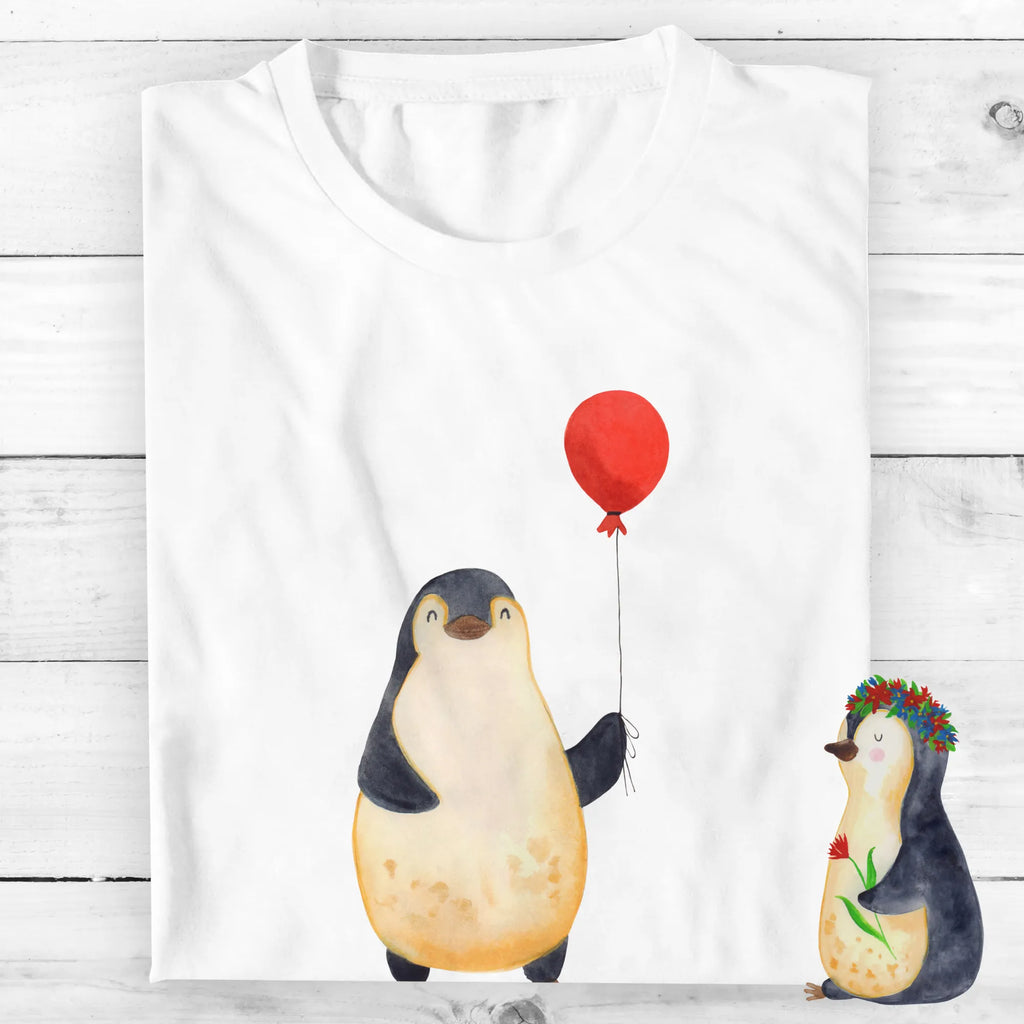 Rozmiar L Personalizowana koszulka pingwin balon Wunschtext, Bedrucken, T-Shirt mit Aufruck, T-Shirt mit Namen, T-Shirt Personalisiert, Pinguin, Liebe, Neustart, Pinguine, Luftballon, Geschenkidee, Tagträume, Lebenslust, Geschenk Freundin, Neues Leben, Glück, Motivation, Beste Freundin