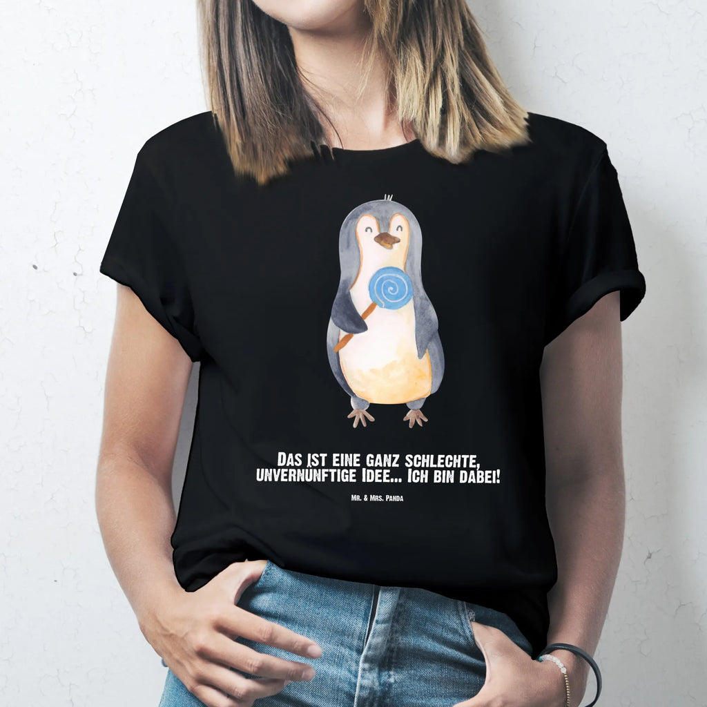 Personalised T-Shirt Penguin lollipop Bedrucken, Wunschtext, T-Shirt mit Namen, T-Shirt Personalisiert, T-Shirt mit Aufruck, Pinguin, Pinguine, Süßigkeiten, Lolli, Rabauke, Spruch, Ganove, Blödsinn, Gauner, Rebell