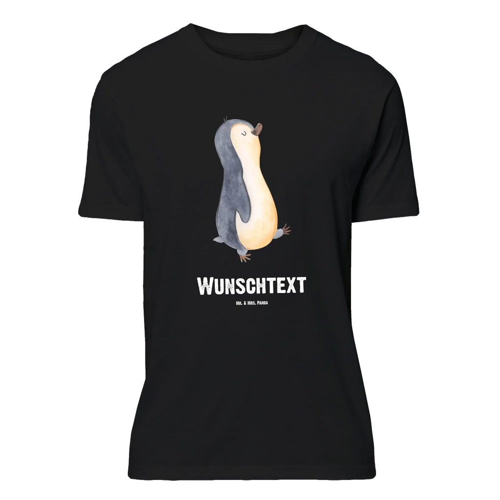 Rozmiar L Personalizowana koszulka Pingwin maszerować T-Shirt mit Namen, T-Shirt Personalisiert, T-Shirt mit Aufruck, Bedrucken, Wunschtext, Pinguin, Schwester, Familie, Langschläfer, Bruder, Frühaufsteher, Pinguine