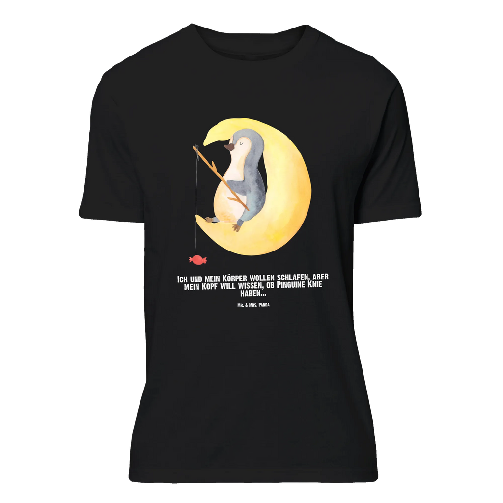 Personalised T-Shirt Penguin moon T-Shirt mit Namen, T-Shirt Personalisiert, T-Shirt mit Aufruck, Pinguin, Pinguine, Gästezimmer, Spruch, schlafen, Schlafzimmer, Einschlafen, Nachtruhe, Schlafstörungen