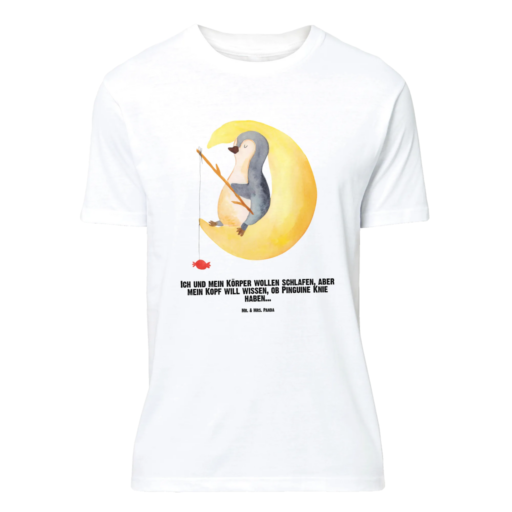 Personalised T-Shirt Penguin moon T-Shirt mit Namen, T-Shirt Personalisiert, T-Shirt mit Aufruck, Pinguin, Pinguine, Gästezimmer, Spruch, schlafen, Schlafzimmer, Einschlafen, Nachtruhe, Schlafstörungen