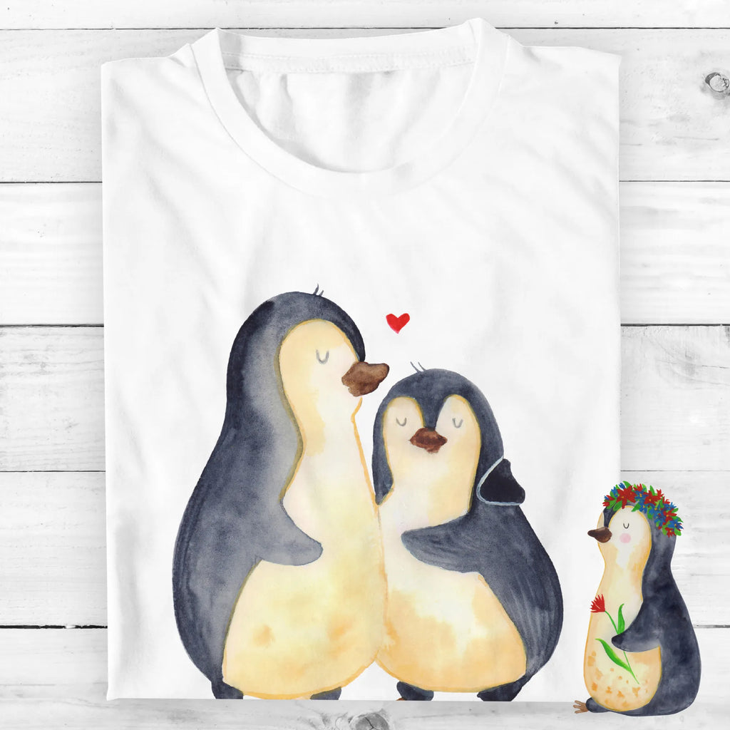 Personalisiertes T-Shirt Pinguin umarmend T-Shirt mit Aufruck, T-Shirt mit Namen, T-Shirt Personalisiert, Wunschtext, Bedrucken, Pinguin, Liebe, Liebesgeschenk, Hochzeitstag, Verlobung, Liebespaar, Hochzeitsgeschenk, Hochzeit, Liebesbeweis, Jahrestag