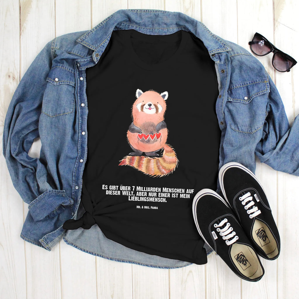 Personalised T-Shirt red panda T-Shirt mit Namen, Bedrucken, T-Shirt mit Aufruck, T-Shirt Personalisiert, Wunschtext, Lustige Sprüche, Gute Laune, Tiere, Tiermotive, Herz, Lieblingsmensch, Liebling, Rot, Liebe, Panda