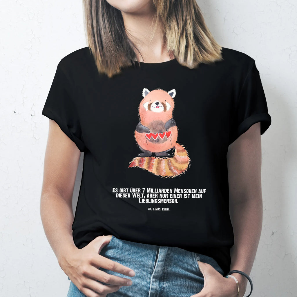 Personalised T-Shirt red panda T-Shirt mit Namen, Bedrucken, T-Shirt mit Aufruck, T-Shirt Personalisiert, Wunschtext, Lustige Sprüche, Gute Laune, Tiere, Tiermotive, Herz, Lieblingsmensch, Liebling, Rot, Liebe, Panda