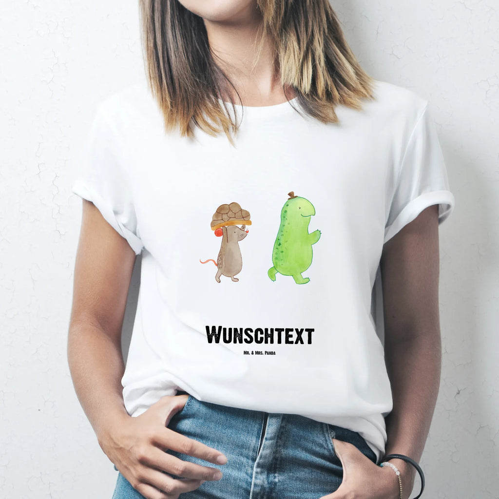 Personalised T-Shirt tortoise Mouse Wunschtext, T-Shirt Personalisiert, T-Shirt mit Aufruck, Bedrucken, T-Shirt mit Namen, Schildkröte, Beste Freundinnen, Beste Freunde, Freunde, Freundinnen, Maus