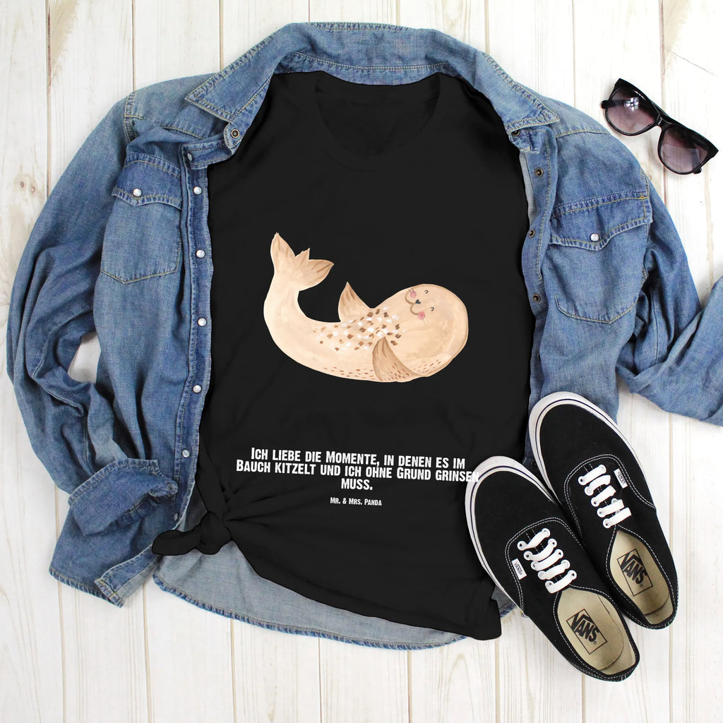 Personalised T-Shirt seal Lay Bedrucken, T-Shirt mit Namen, T-Shirt Personalisiert, Wunschtext, T-Shirt mit Aufruck, Lustige Sprüche, Gute Laune, Tiere, Tiermotive, Nordsee, Meerestier, Freude, Seehund, Lachen, Robben, Strand, Robbe, Ostsee