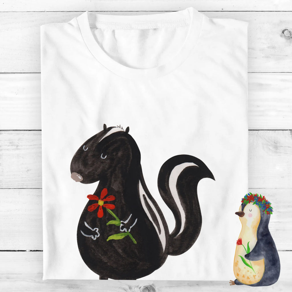 Personalised T-Shirt skunk flower T-Shirt mit Aufruck, Bedrucken, Wunschtext, T-Shirt mit Namen, T-Shirt Personalisiert, Stinktier, Skunk, Verträumt, Stinki, Tagträumer, Wildtier, Raubtier, Dreams, Träume, Stinker