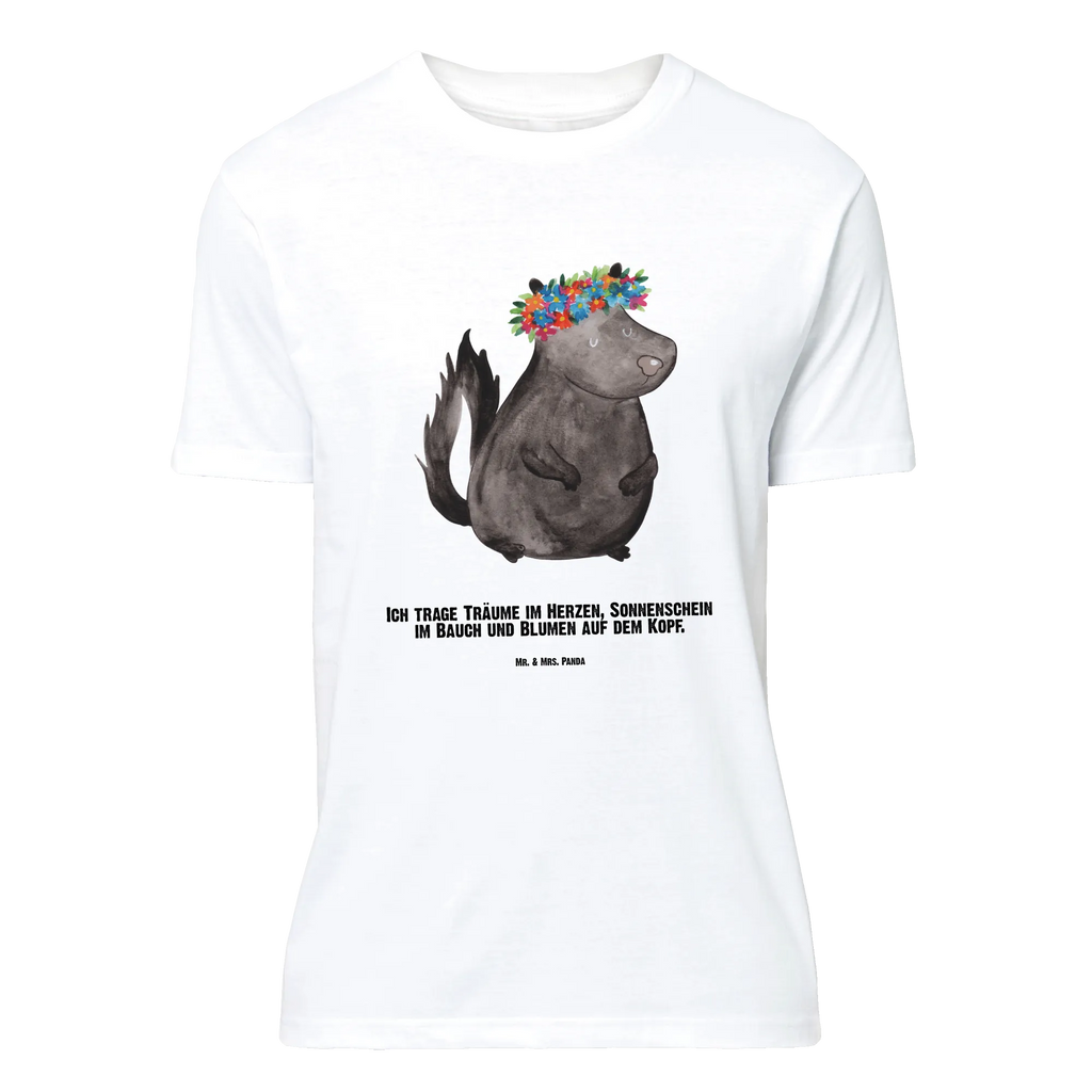 Personalisiertes T-Shirt Stinktier Blumenmaedchen Wunschtext, T-Shirt mit Namen, Bedrucken, T-Shirt Personalisiert, T-Shirt mit Aufruck, Stinktier, Skunk, Namaste, Wildtier, Raubtier, Yoga, Stinki, Stinker