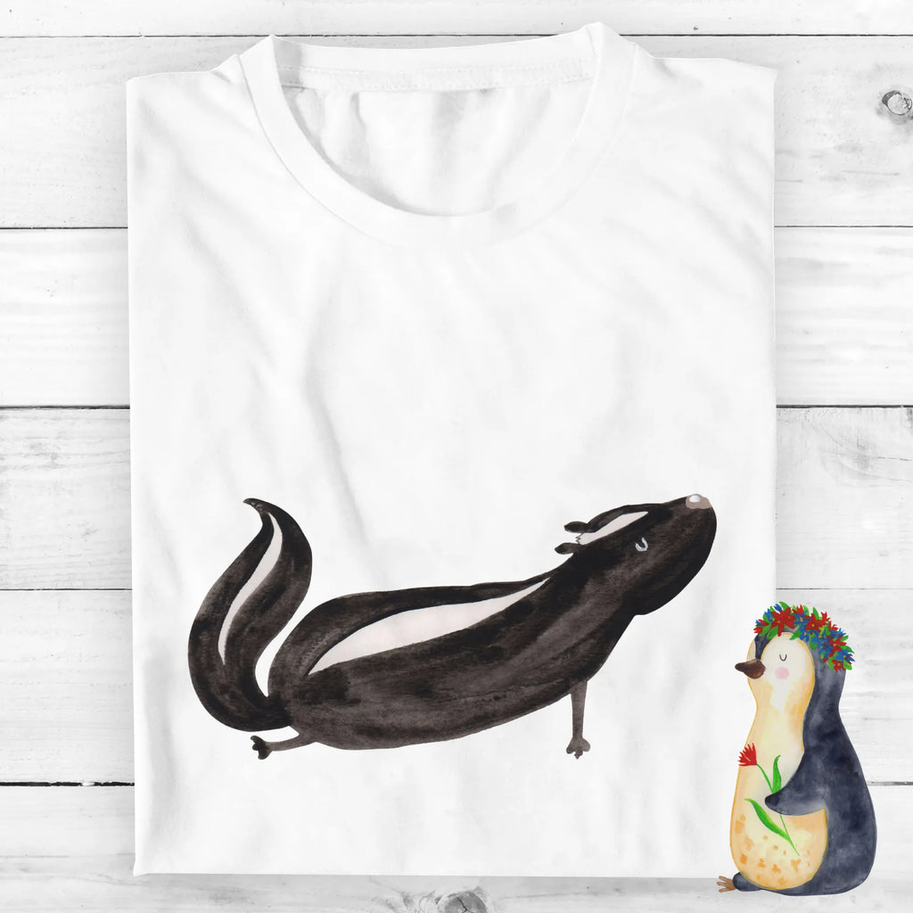 Personalisiertes T-Shirt Stinktier Yoga T-Shirt mit Namen, Bedrucken, T-Shirt mit Aufruck, Wunschtext, T-Shirt Personalisiert, Stinktier, Skunk, Stinker, Liebe, Namaste, Yoga, Stinki, Raubtier, Wildtier, Lebe, Lache