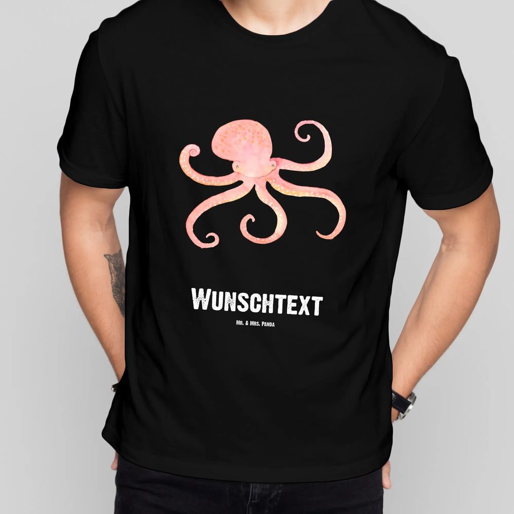 Personalised T-Shirt Squid T-Shirt mit Aufruck, T-Shirt Personalisiert, Wunschtext, Bedrucken, T-Shirt mit Namen, Lustige Sprüche, Gute Laune, Tiere, Tiermotive, Meer, Tintenfisch, Ozean, Meerestier, Wasser, Arme, Krake