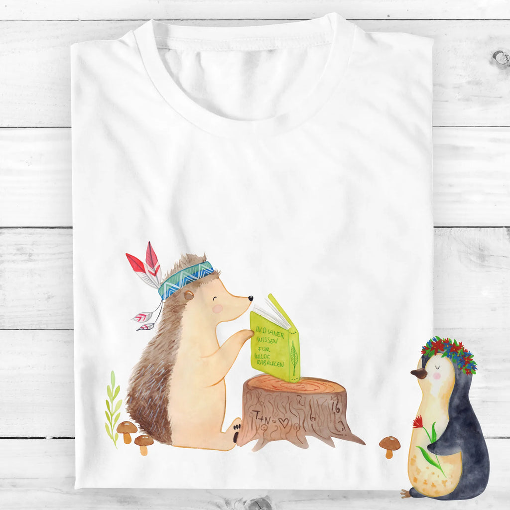 Personalisiertes T-Shirt Igel Federschmuck T-Shirt mit Aufruck, T-Shirt Personalisiert, T-Shirt mit Namen, Tiere, Waldtiere, Abenteuer, Igel, Indianer, Lagerfeuer, Camping
