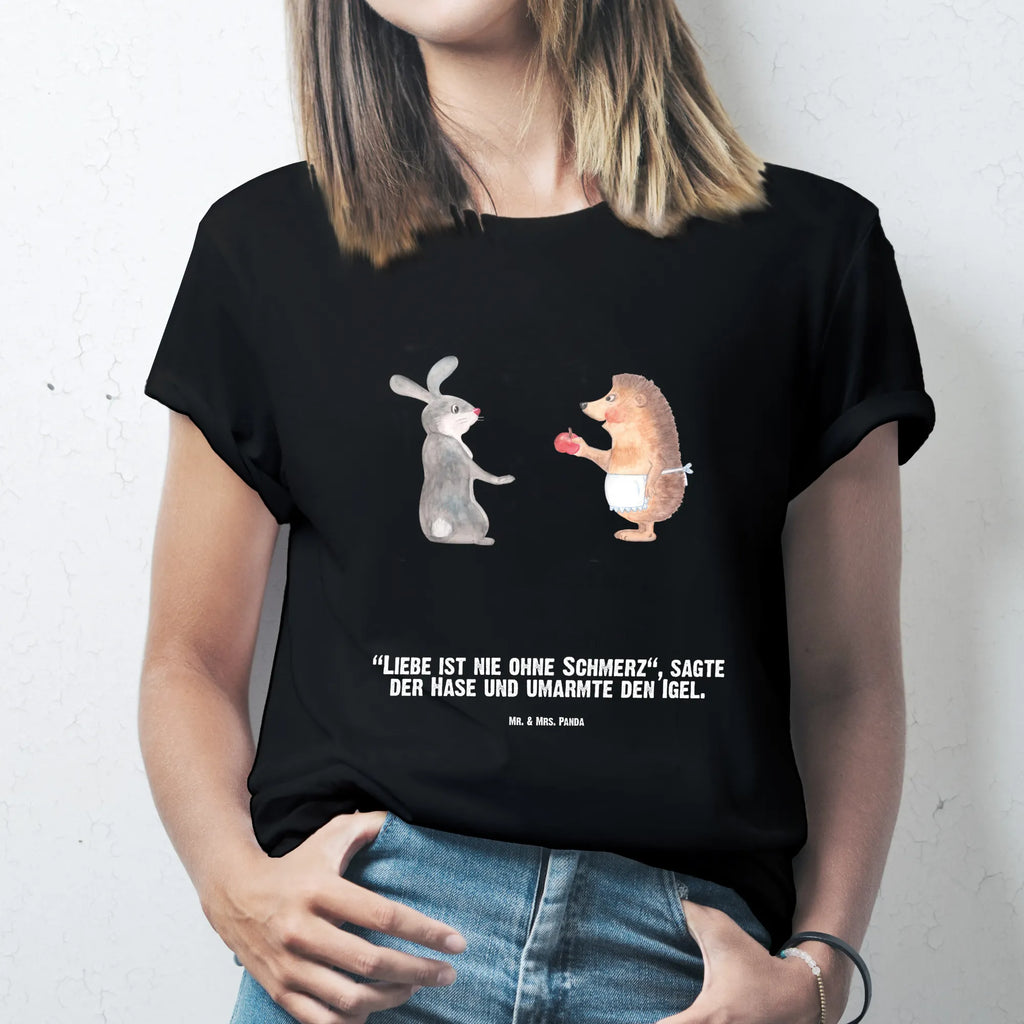 Rozmiar L Personalizowana koszulka królik jeż Bedrucken, T-Shirt Personalisiert, T-Shirt mit Namen, T-Shirt mit Aufruck, Wunschtext, Tiere, Gute Laune, Tiermotive, Lustige Sprüche, Spruch Romantisch, Herzschmerz, Igel, Trösten, Liebe Spruch, Hase, Igel und Hase, Trennungsschmerz, Liebeskummer Geschenk