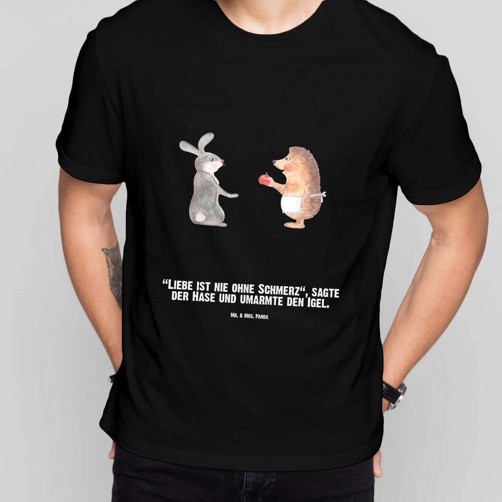 Rozmiar L Personalizowana koszulka królik jeż Bedrucken, T-Shirt Personalisiert, T-Shirt mit Namen, T-Shirt mit Aufruck, Wunschtext, Tiere, Gute Laune, Tiermotive, Lustige Sprüche, Spruch Romantisch, Herzschmerz, Igel, Trösten, Liebe Spruch, Hase, Igel und Hase, Trennungsschmerz, Liebeskummer Geschenk