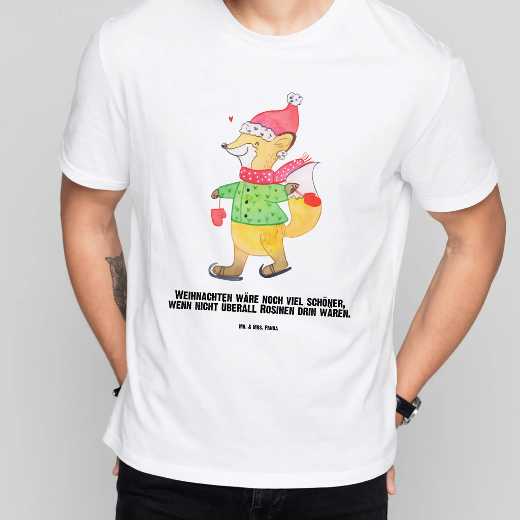 Personalisiertes T-Shirt Fuchs  Schlittschuhe Bedrucken, T-Shirt mit Aufruck, T-Shirt Personalisiert, Wunschtext, T-Shirt mit Namen, Nikolaus, Weihnachtsdeko, Winter, Heiligabend, Advent, Wintermotiv, Weihnachten, Weihnachtsmann, Weihnachtsbaum, Weihnachtszeit, Weihnachtstage, Tannenbaum