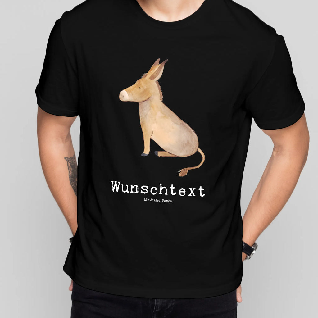 Rozmiar L Personalizowana koszulka Osioł T-Shirt Personalisiert, Wunschtext, T-Shirt mit Aufruck, T-Shirt mit Namen, Bedrucken, Lustige Sprüche, Gute Laune, Tiere, Tiermotive, Zuversicht, Erfolg, Esel, Mut, Weisheit, Positive Gedanken, Ziel, Tapferkeit, Lebensglück, Lebensmut, Lebensziel
