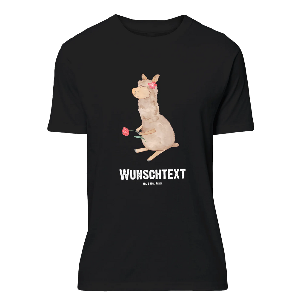 Personalisiertes T-Shirt Alpaka Blume T-Shirt mit Aufruck, Wunschtext, T-Shirt mit Namen, Bedrucken, T-Shirt Personalisiert, Alpaka, Lama, Lamas, Alpaka Witz, Alpaka Geschenk, Alpaka Dekor, Alpaka Dekoration, Motiv Alpaka, Blume, Alpaka Zitat, Alpaka Spruch