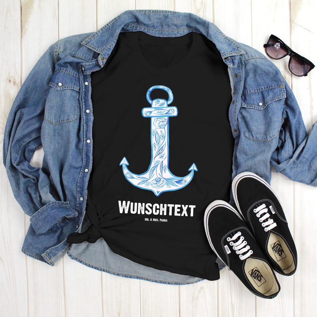 Personalised T-Shirt anchor Blue Frauen, Wunschtext, T-Shirt Personalisiert, T-Shirt mit Aufruck, T-Shirt mit Namen, Männer, Bedrucken, Tiermotive, Gute Laune, lustige Sprüche, Tiere