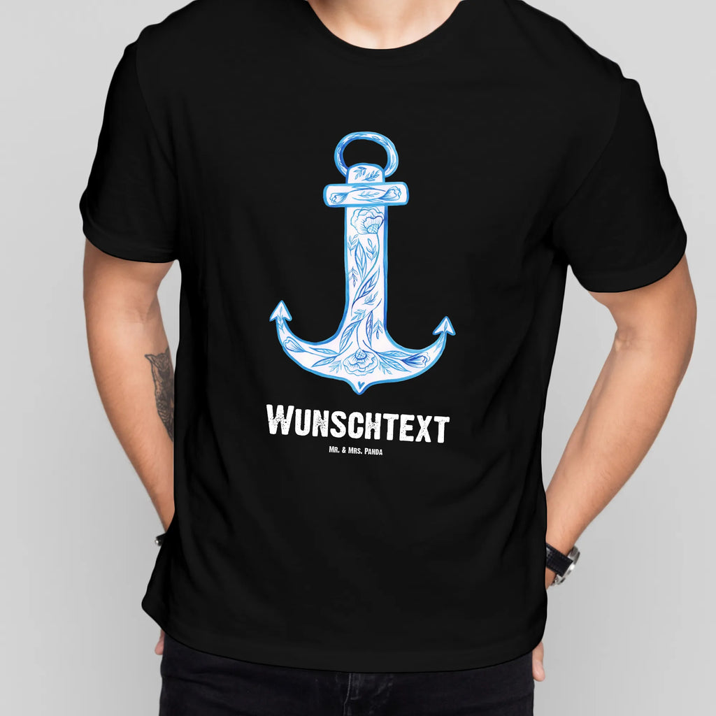 Personalised T-Shirt anchor Blue Frauen, Wunschtext, T-Shirt Personalisiert, T-Shirt mit Aufruck, T-Shirt mit Namen, Männer, Bedrucken, Tiermotive, Gute Laune, lustige Sprüche, Tiere