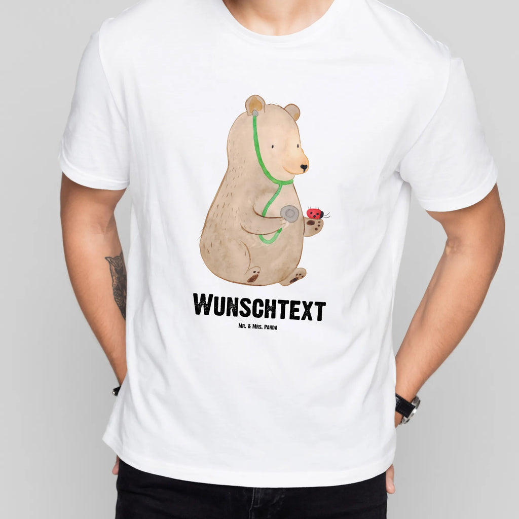 Personalisiertes T-Shirt Bär Arzt T-Shirt Personalisiert, Wunschtext, T-Shirt mit Namen, T-Shirt mit Aufruck, Bedrucken, Teddybär, Teddy, Bär, Arzt, Doktor, Ärztin, Professor, Professorin, Doktorin