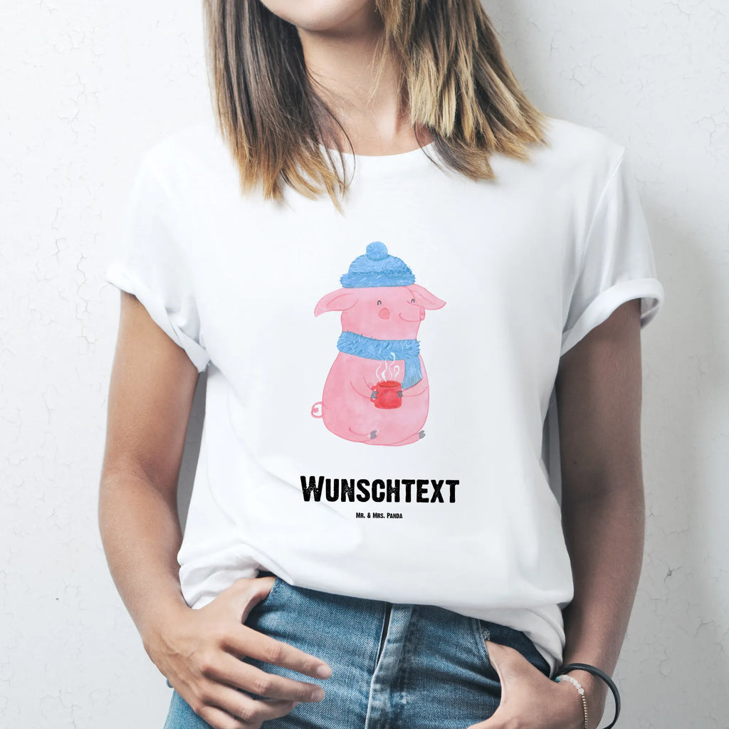 Rozmiar L Personalizowana koszulka świnia grzane wino T-Shirt Personalisiert, T-Shirt mit Namen, T-Shirt mit Aufruck, Bedrucken, Wunschtext, Nikolaus, Weihnachtsdeko, Winter, Heiligabend, Advent, Wintermotiv, Weihnachten, Weihnachtsmarkt, Glühschwein, Punsch, Glühwein