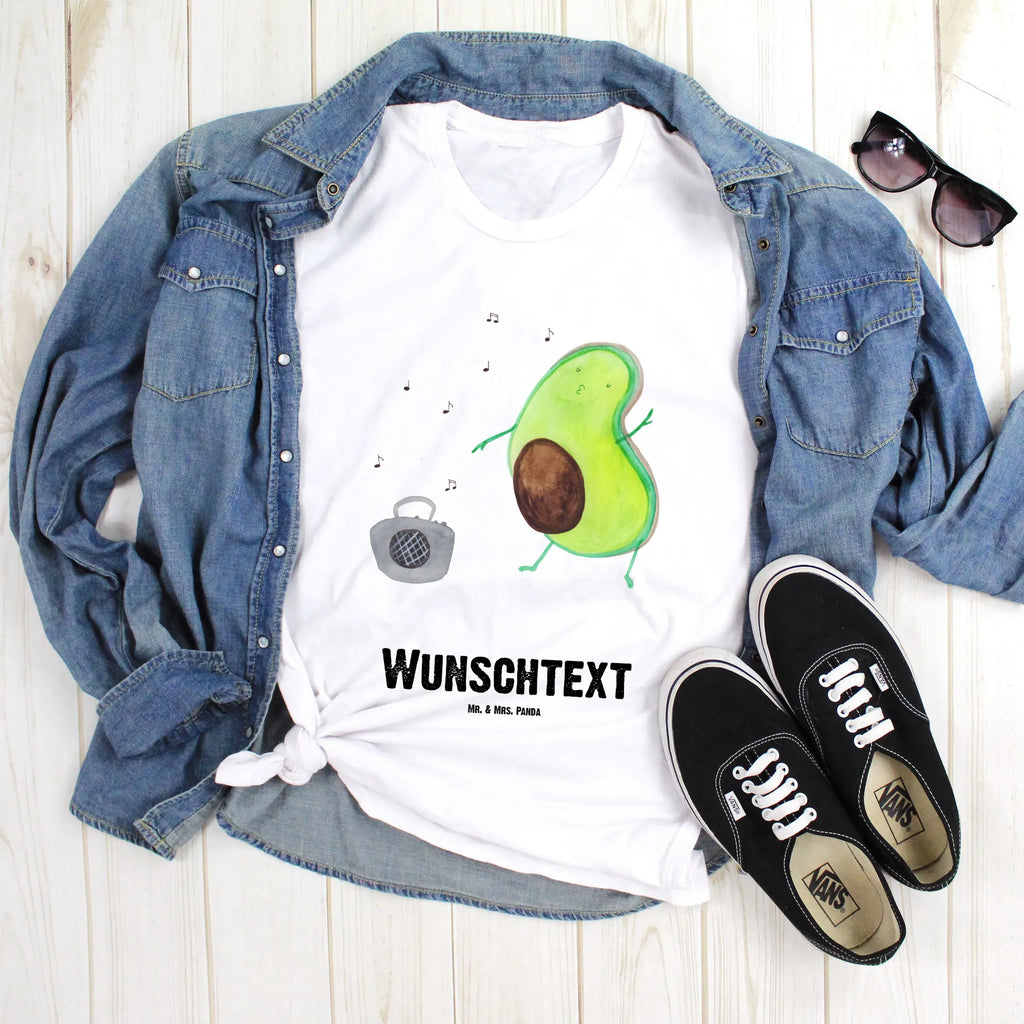 Personalisiertes T-Shirt Avocado tanzt T-Shirt mit Aufruck, Wunschtext, Bedrucken, T-Shirt mit Namen, T-Shirt Personalisiert, Avocado, Veggie, Vegan, Gesund