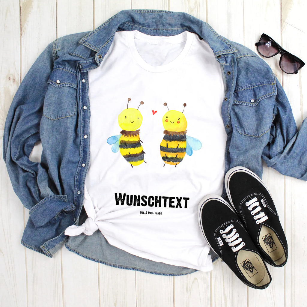 Personalised T-Shirt bee In love T-Shirt mit Aufruck, Wunschtext, Bedrucken, T-Shirt Personalisiert, T-Shirt mit Namen, Wespe, Hummel, Biene
