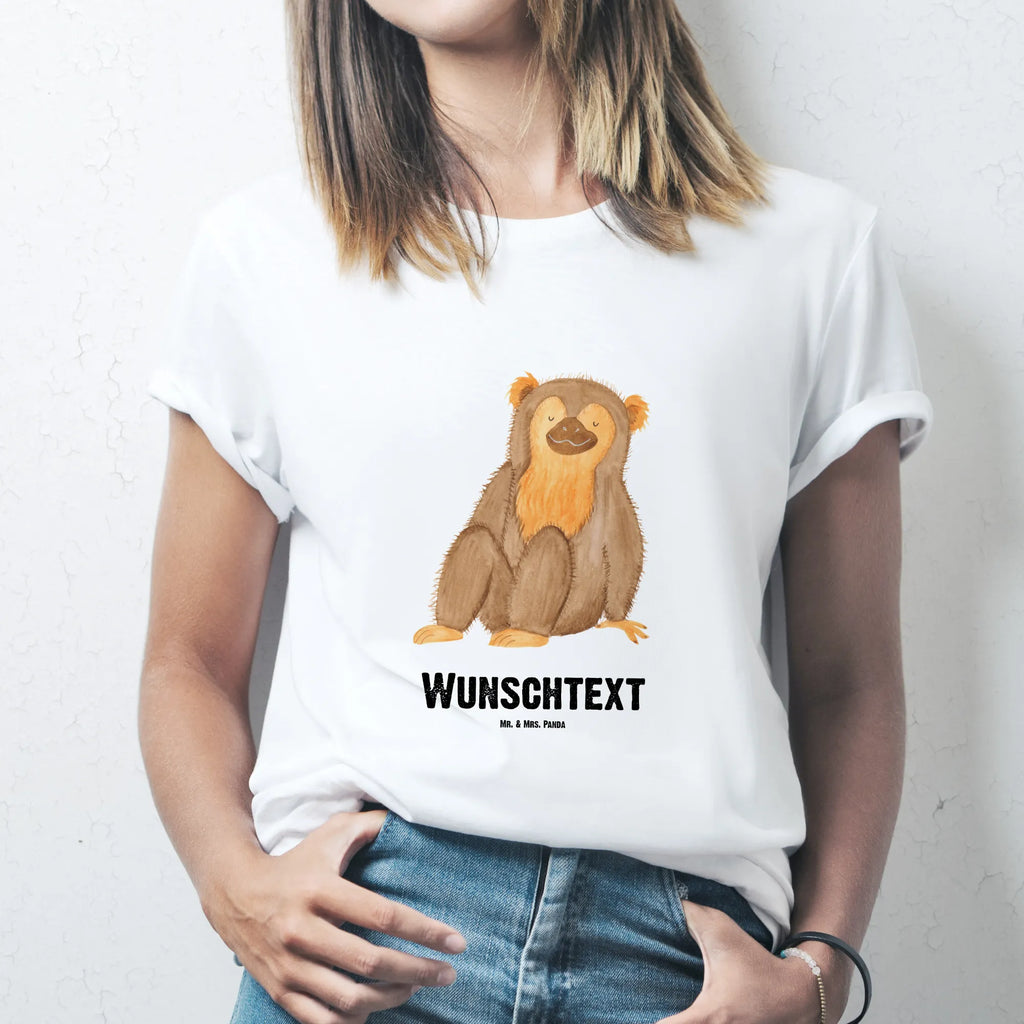 Personalised T-Shirt Monkey Bedrucken, T-Shirt mit Namen, T-Shirt Personalisiert, Wunschtext, T-Shirt mit Aufruck, Wildtiere, Afrika, Selbstliebe, Selbstachtung, Äffchen, Selbstbewusstsein, Motivation, Selfcare, Respekt, Liebe, Affen, Affe