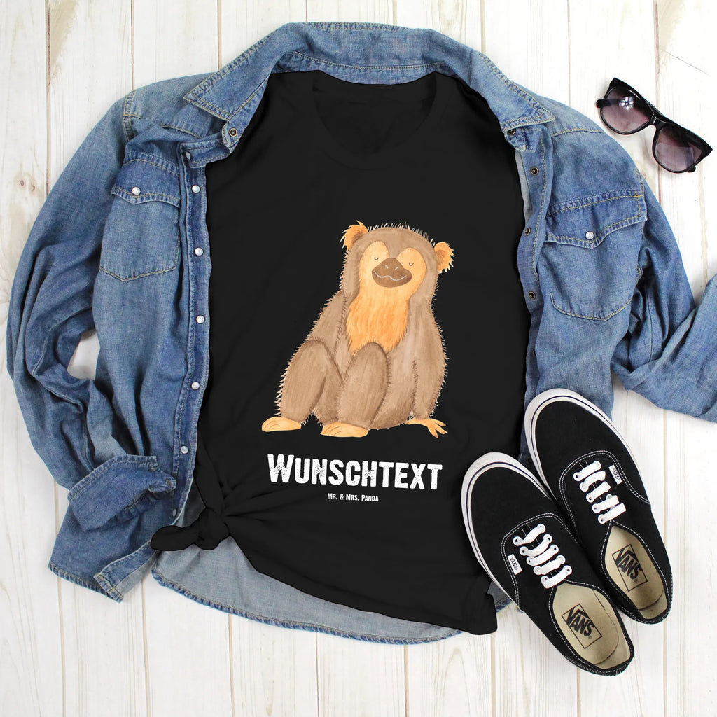 Personalised T-Shirt Monkey Bedrucken, T-Shirt mit Namen, T-Shirt Personalisiert, Wunschtext, T-Shirt mit Aufruck, Wildtiere, Afrika, Selbstliebe, Selbstachtung, Äffchen, Selbstbewusstsein, Motivation, Selfcare, Respekt, Liebe, Affen, Affe