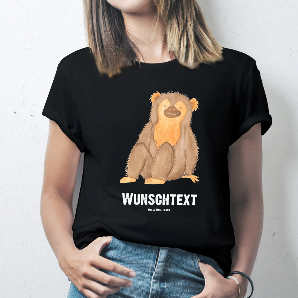 Personalised T-Shirt Monkey Bedrucken, T-Shirt mit Namen, T-Shirt Personalisiert, Wunschtext, T-Shirt mit Aufruck, Wildtiere, Afrika, Selbstliebe, Selbstachtung, Äffchen, Selbstbewusstsein, Motivation, Selfcare, Respekt, Liebe, Affen, Affe