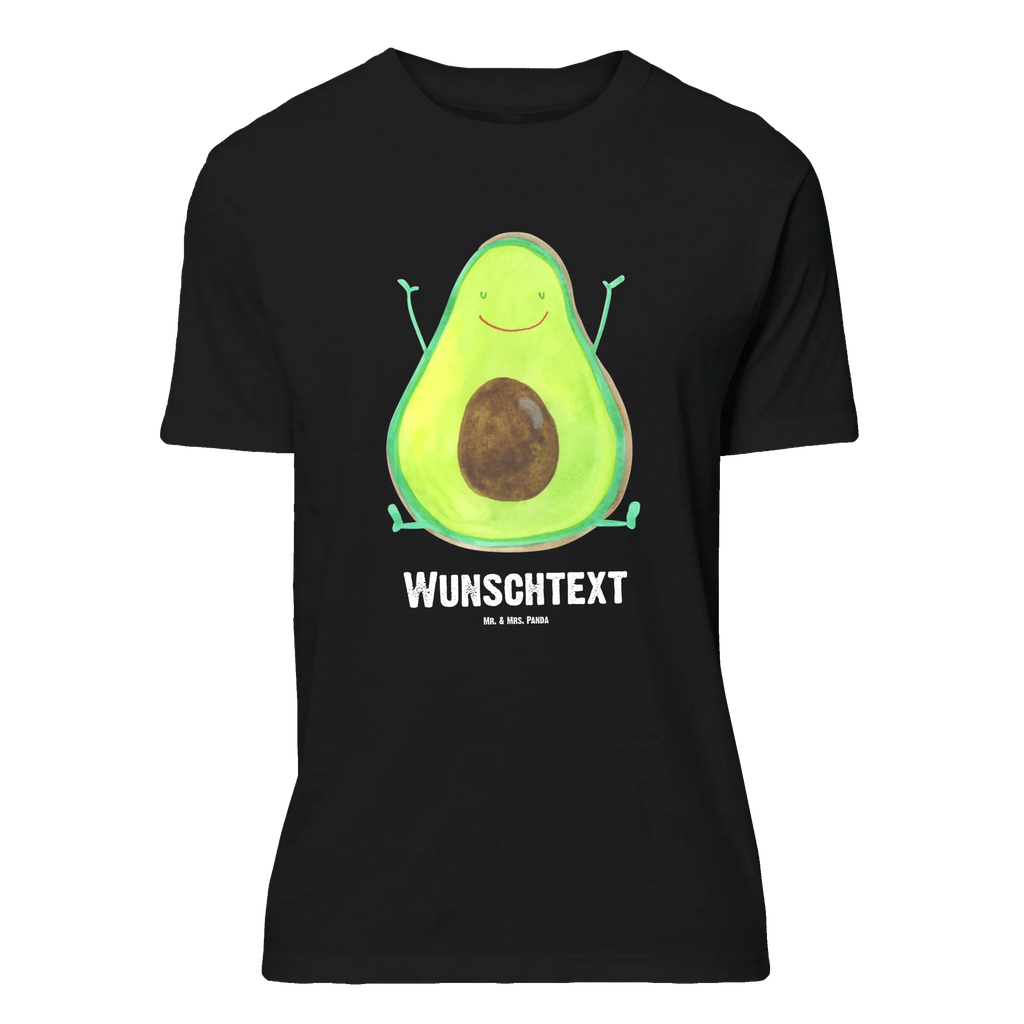 Personalisiertes T-Shirt Avocado Happy Bedrucken, T-Shirt mit Namen, Wunschtext, T-Shirt mit Aufruck, T-Shirt Personalisiert, Avocado, Veggie, Vegan, Gesund, Chaos