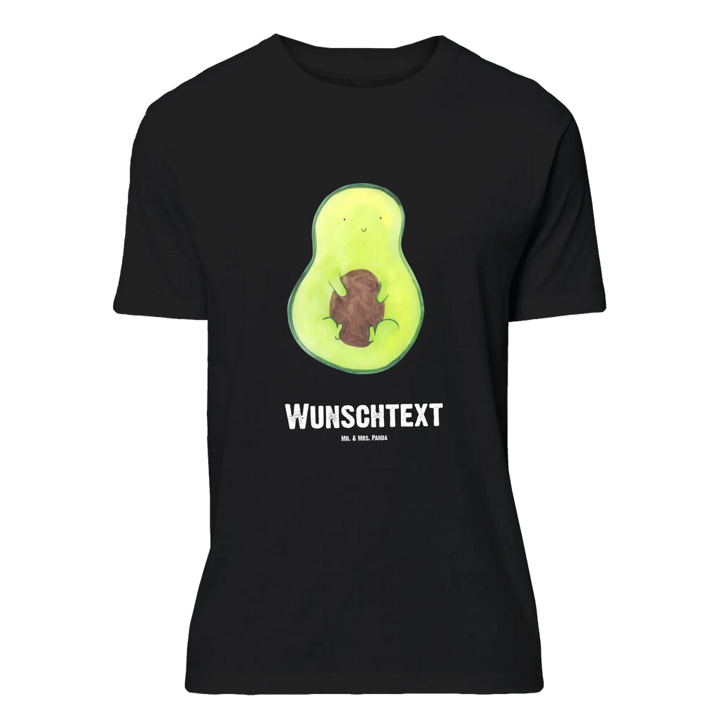 Personalisiertes T-Shirt Avocado mit Kern T-Shirt mit Aufruck, Bedrucken, T-Shirt mit Namen, T-Shirt Personalisiert, Wunschtext, Avocado, Veggie, Vegan, Gesund, Spruch Leben, Kern, Avocadokern, Pflanze, Avokado